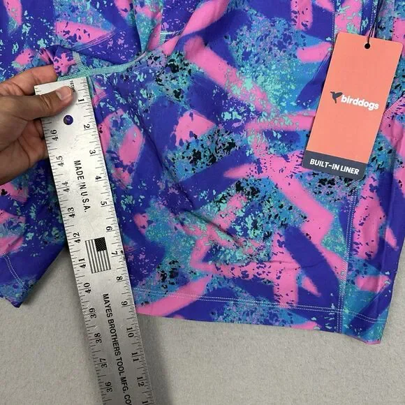 NEW Birddogs Built In Liner Shorts Mens Large 9'' Inseam Retro 80's Tie Dye - Picture 4 of 6